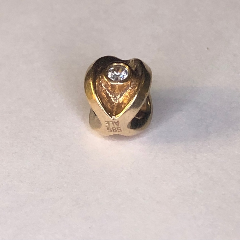 Retired Pandora Solid 14k CZ Eye Charm 585 Ale - Picture 6 of 10